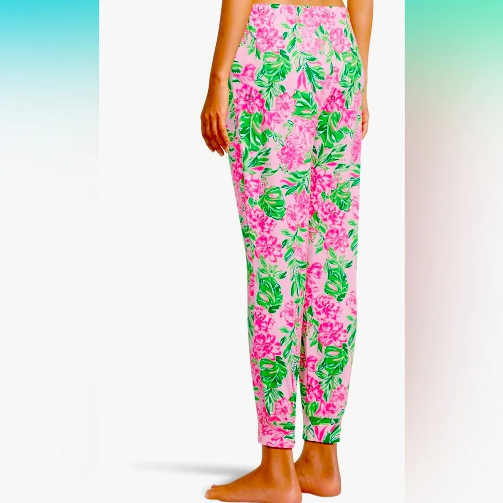 NWT Lilly Pulitzer Jeffers Pajama Pant Conch Shell Pink Koala La La SIZE M - Picture 4 of 8